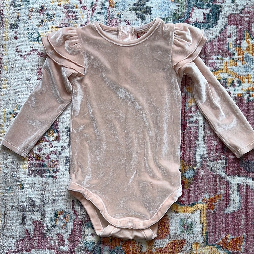 Velvet Long Sleeve Kids One Piece